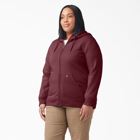 Women&#39;s Plus Heavyweight Full-Zip Hoodie - Burgundy Heather &#40;BYH&#41;