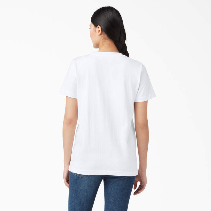 Women's Heavyweight Short Sleeve Pocket T-Shirt - White (WH) image number 2