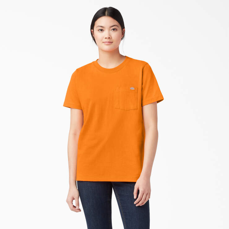 Women's Heavyweight Short Sleeve Pocket T-Shirt - Orange (OR) image number 1