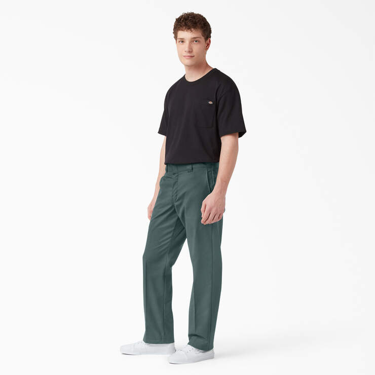 Slim Fit Tapered Leg Multi-Use Pocket Work Pants - Lincoln Green (LN) image number 7