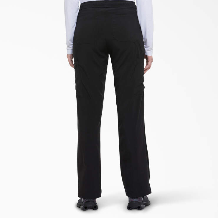 Women's EDS Essentials Contemporary Fit Scrub Pants - Black (BLK) image number 2