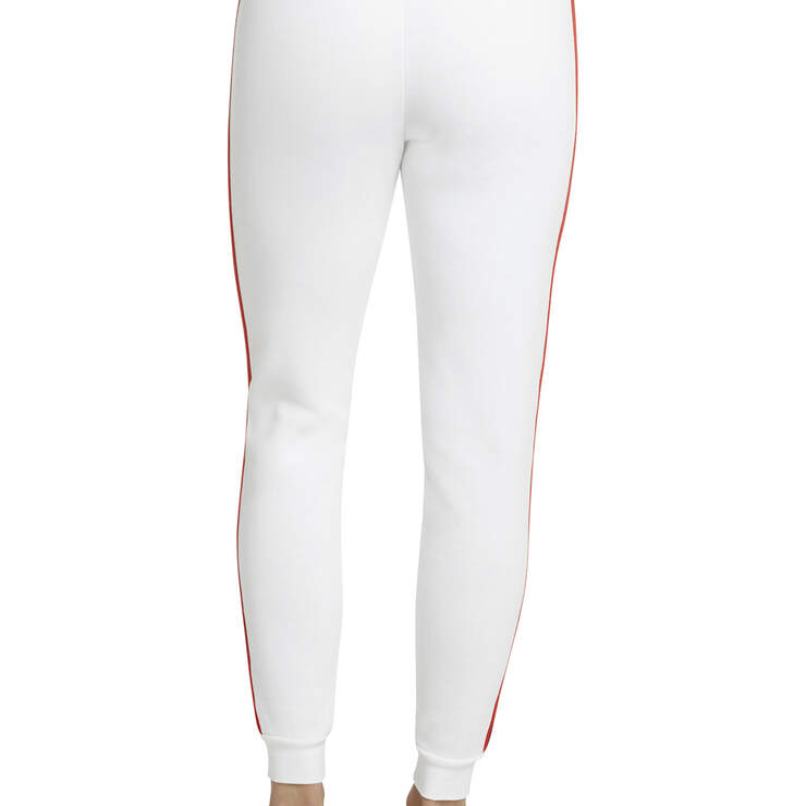 Dickies Girl Juniors' Side Striped Elastic Logo Jogger Pants - White (WH) image number 2