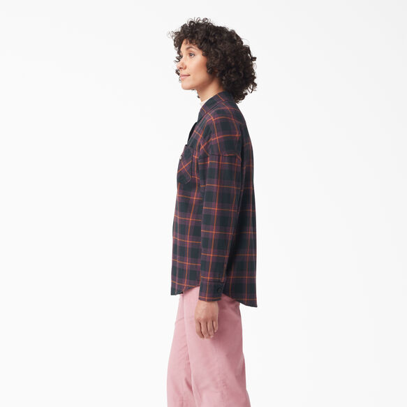 Women&#39;s Bakerhill Oversized Shirt - Wine/Black Plaid &#40;BPN&#41;