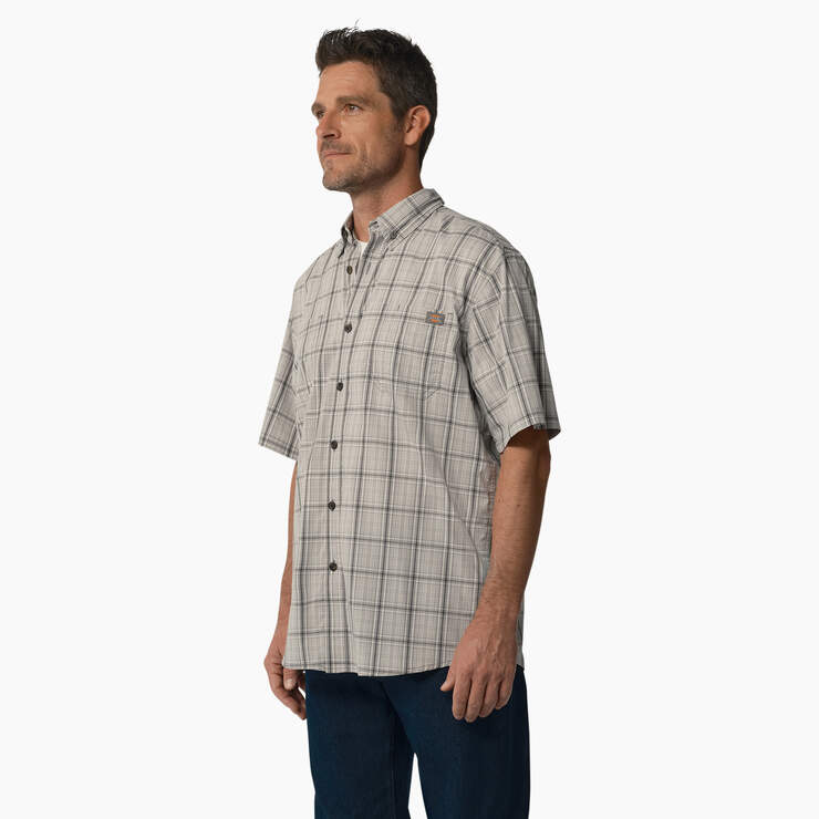 Short Sleeve Woven Shirt - Smoke Backland Prairie Plaid (A1A) image number 3