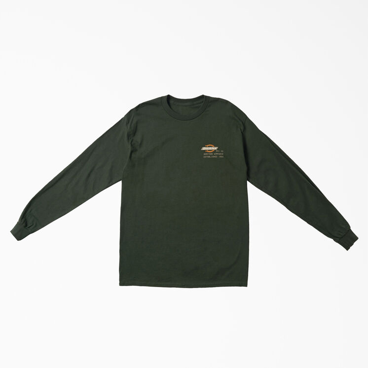 Long Sleeve Heritage Workwear Graphic T-Shirt - Forest Green &#40;FT&#41;