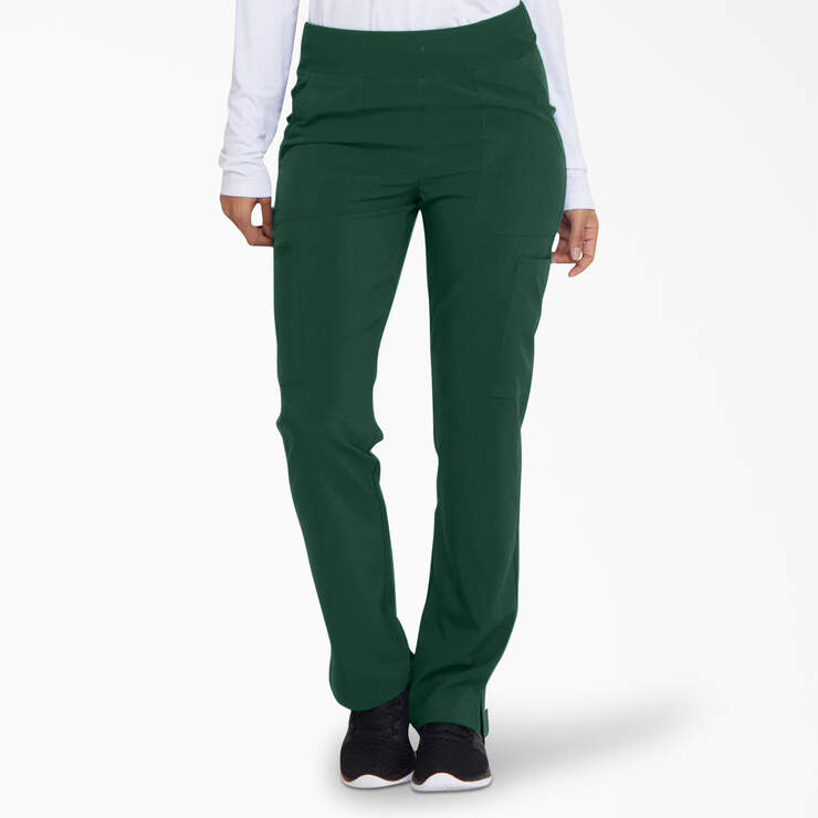 Women's EDS Essentials Cargo Scrub Pants - Hunter Green (HTR) image number 1