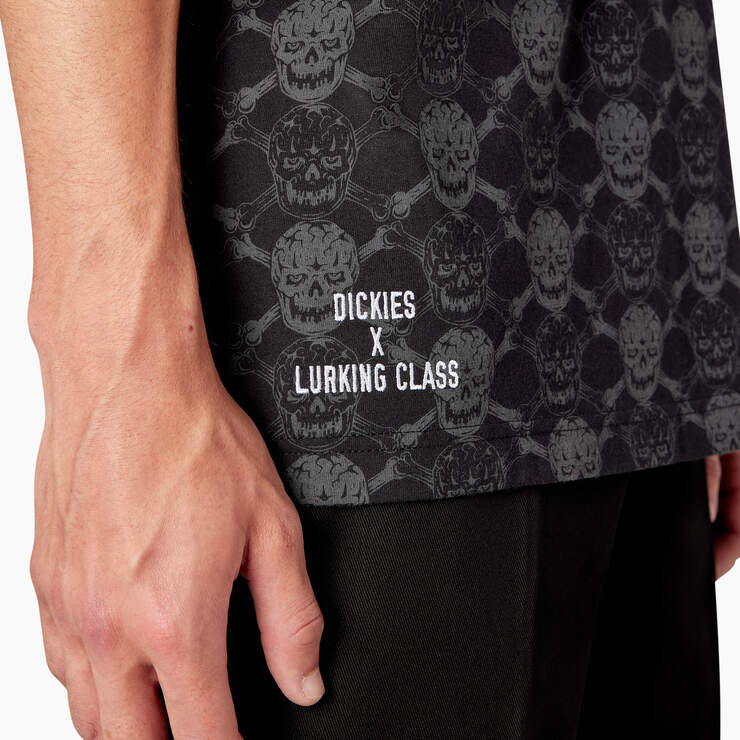 Dickies x Lurking Class T-Shirt - Black Skull Print (FPL) image number 8