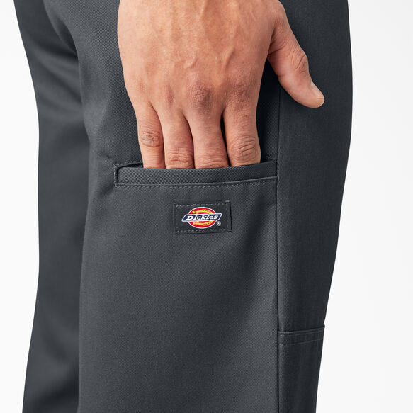 Loose Fit Double Knee Work Pants - Charcoal Gray &#40;CH&#41;