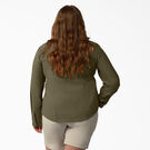 Women&#39;s Plus Cooling Roll-Tab Work Shirt - Military Green Heather &#40;MLD&#41;