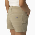 Women&#39;s High Waisted Carpenter Shorts, 3&quot; - Stone &#40;ST&#41;