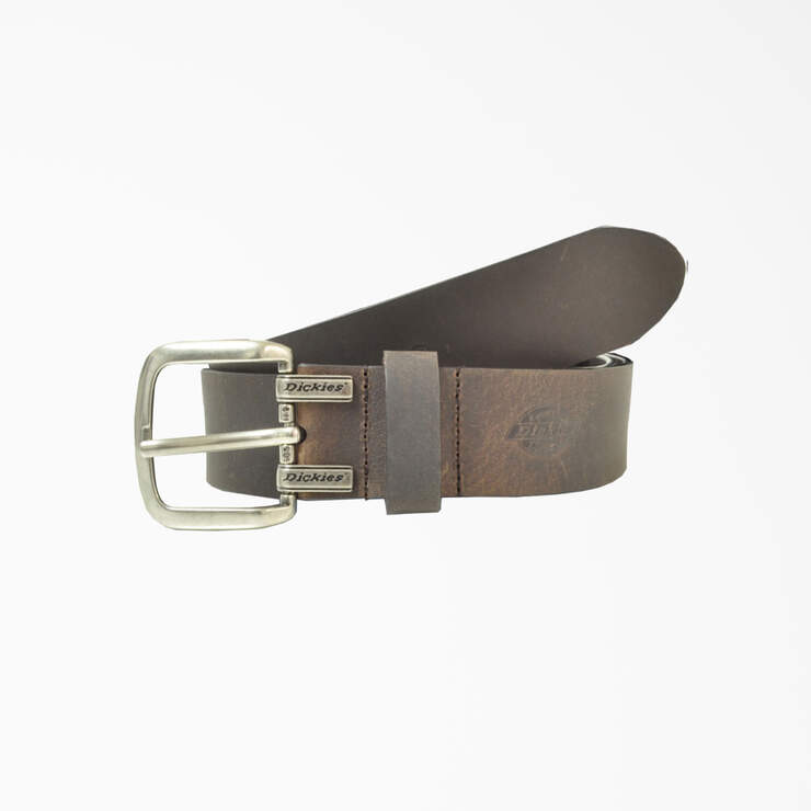 Leather Cut Edge Belt - Dark Brown (DB) image number 1