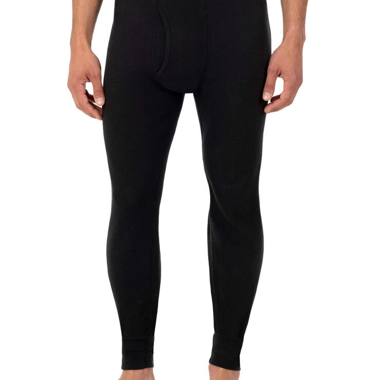 Men's Heavyweight Long Johns Thermal Underwear Bottom - Black (BK) image number 1