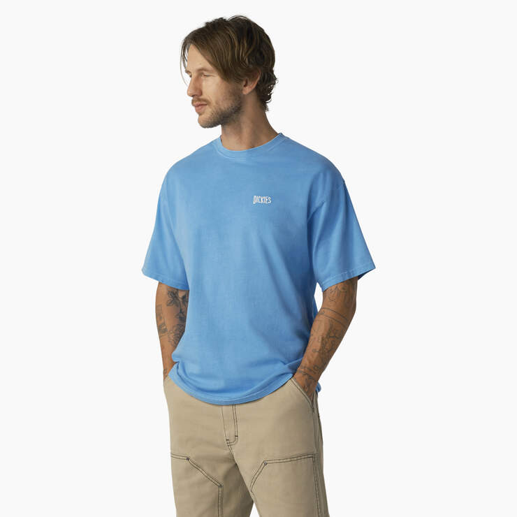 Bandon Short Sleeve T-Shirt - Azure Blue Pigment Wash (AWG) image number 3