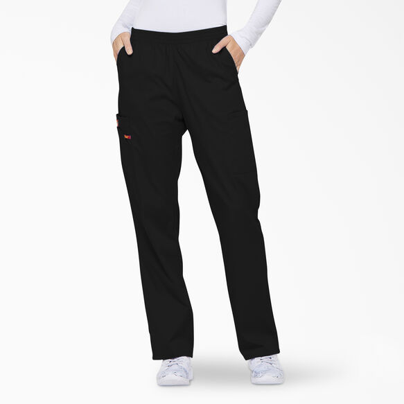 Women&#39;s EDS Signature Tapered Leg Cargo Scrub Pants - Black &#40;BLK&#41;
