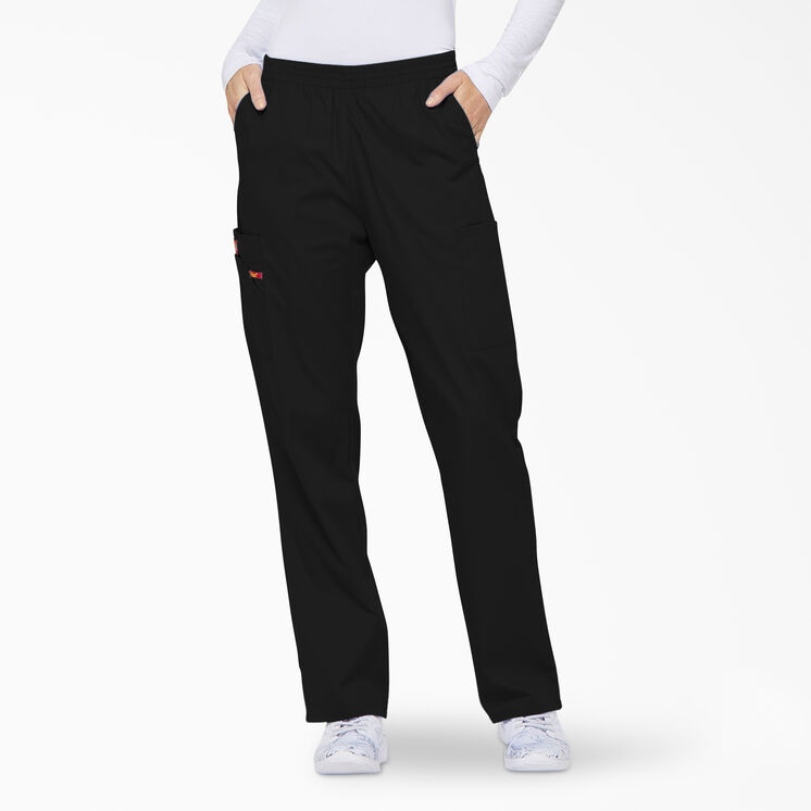 Women&#39;s EDS Signature Tapered Leg Cargo Scrub Pants - Black &#40;BLK&#41;