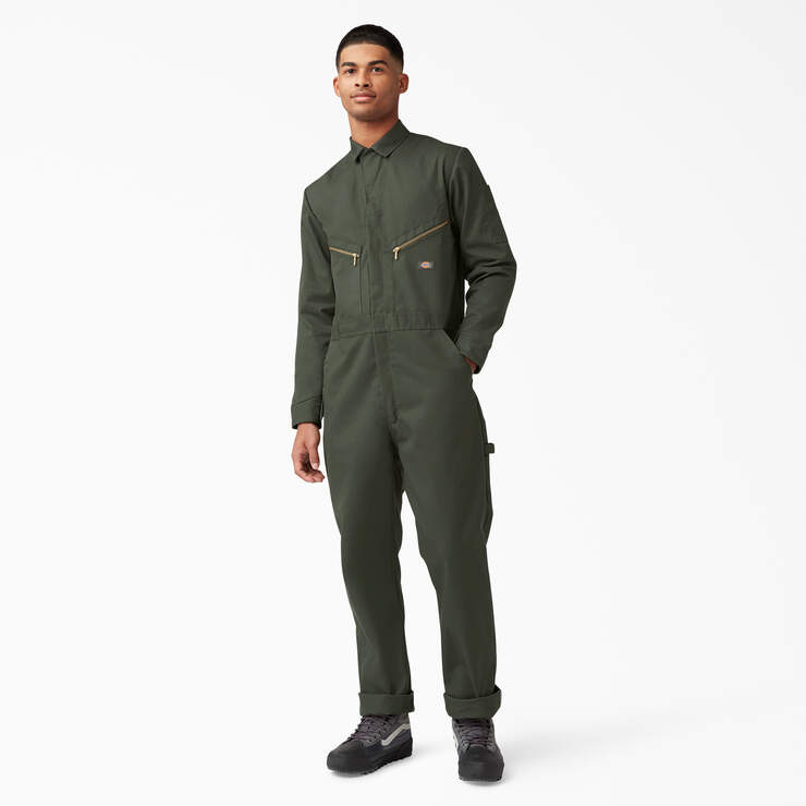 Deluxe Blended Long Sleeve Coveralls - Olive Green (OG) image number 9