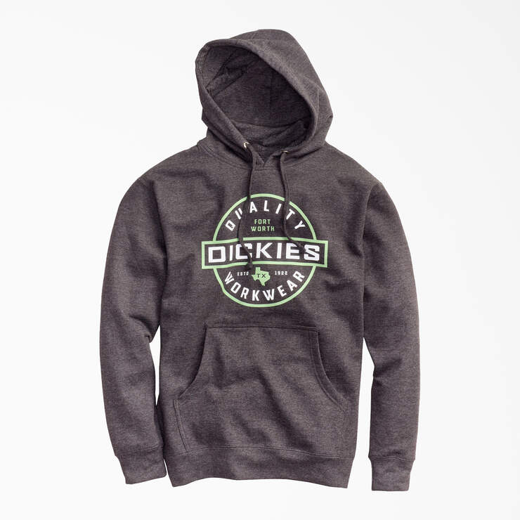 Fleece Quality Workwear Graphic Hoodie - Charcoal Gray Heather (CHH) image number 1