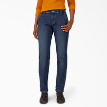 Women&#39;s FLEX Warming Denim Carpenter Jeans - Stonewashed Medium Blue &#40;MSW&#41;