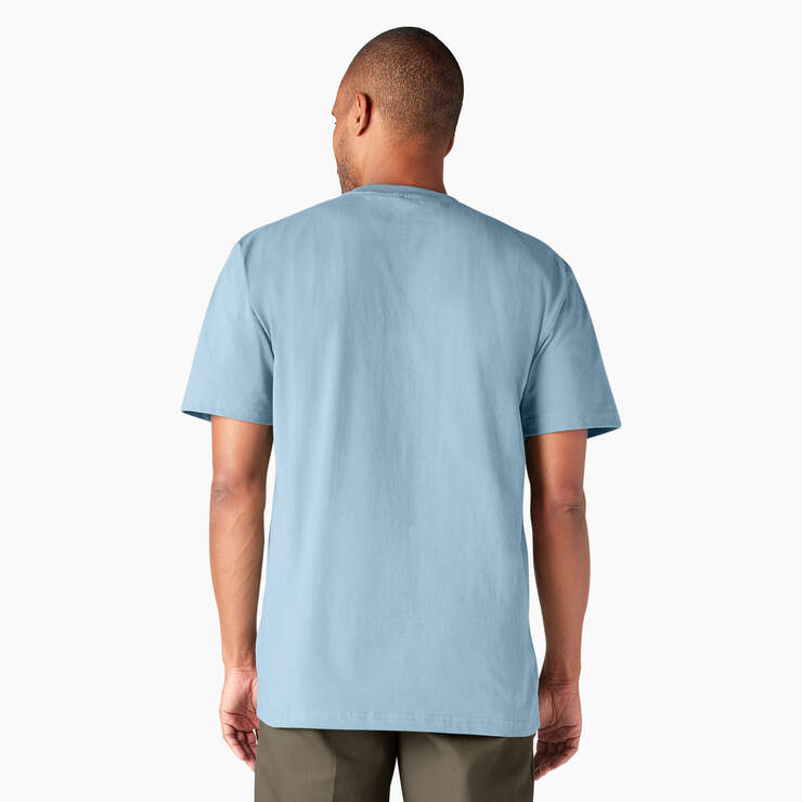 Heavyweight Short Sleeve Pocket T-Shirt - Cool Blue (UL2) image number 2
