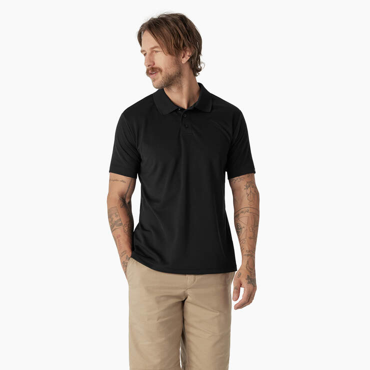 Short Sleeve Performance Polo Shirt - Black (BKX) image number 1