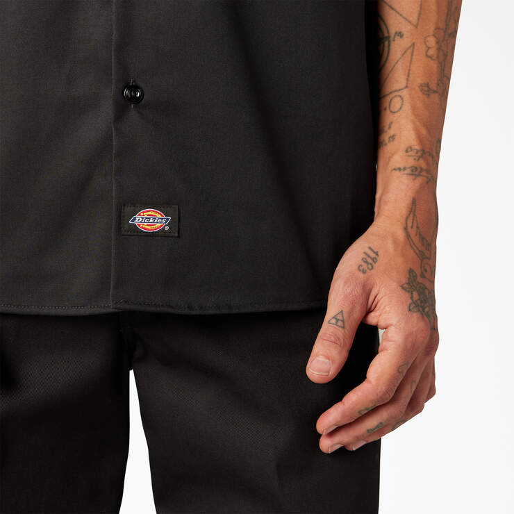 FLEX Slim Fit Short Sleeve Work Shirt - Black (BK) image number 8
