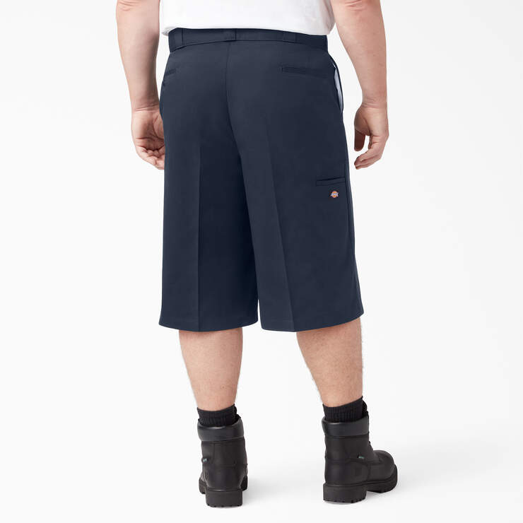 Loose Fit Multi-Use Pocket Work Shorts, 15" - Dark Navy (DN) image number 5