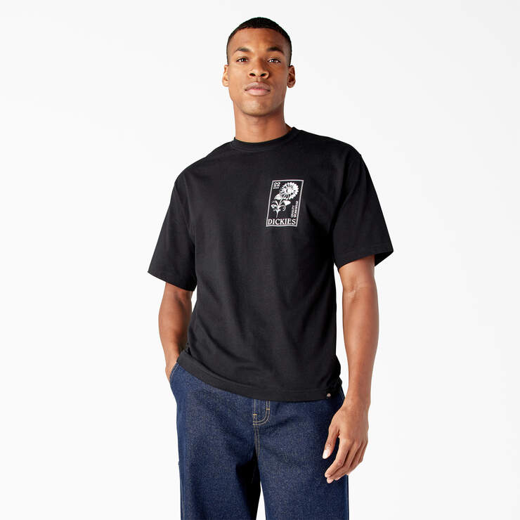 Garden Plain Graphic T-Shirt - Black (KBK) image number 2