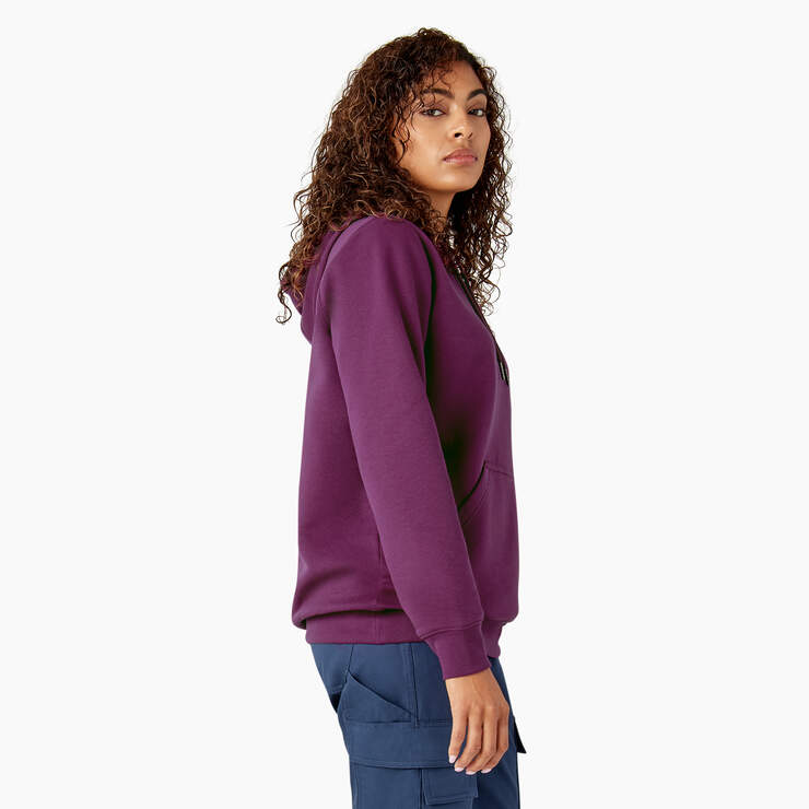 Women's Water Repellent Sleeve Logo Hoodie - Plum Caspia (PMC) image number 4