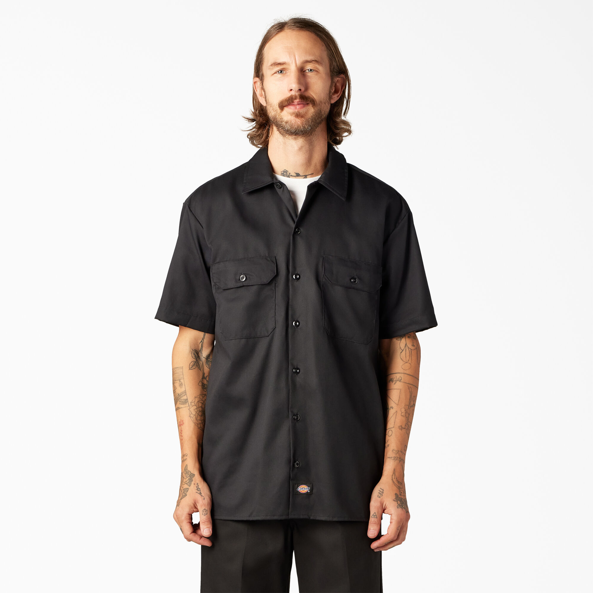 Betydning navneord Ræv Flex Relaxed Fit Short Sleeve Twill Work Shirt | Dickies