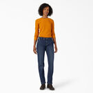 Women&#39;s Lined Relaxed Fit Carpenter Jeans - Stonewashed Medium Blue &#40;MSW&#41;