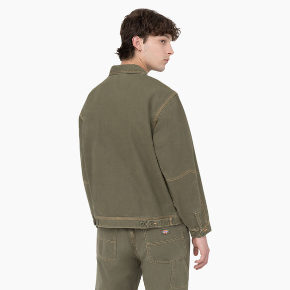 Duck Contrast Stitch Jacket - Stonewashed Military Green &#40;SMW&#41;