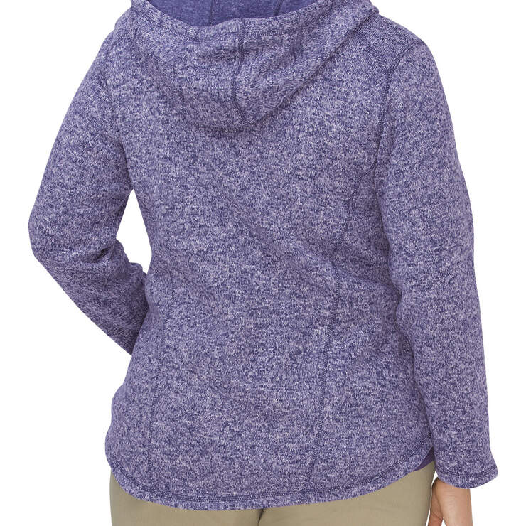 Women's Sweater Hoodie (Plus) - PETUNIA/WHITE HEATHER (UNWH) image number 2