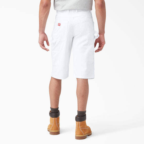 FLEX Relaxed Fit Utility Painter&#39;s Shorts, 13&quot; - White &#40;WH&#41;