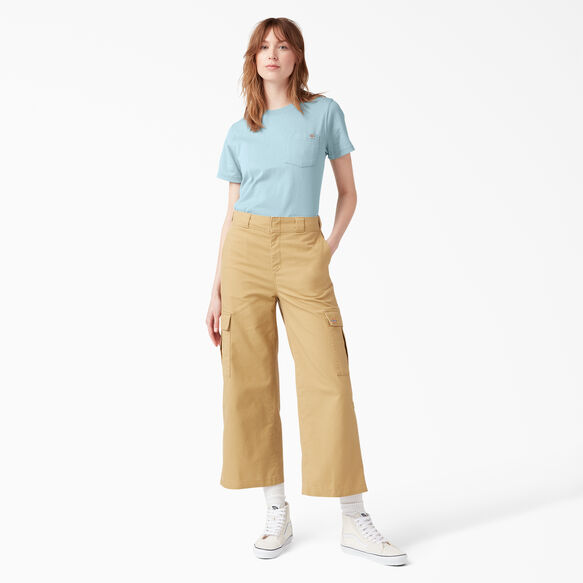 Women&#39;s Heavyweight Short Sleeve Pocket T-Shirt - Dockside Blue &#40;DU1&#41;