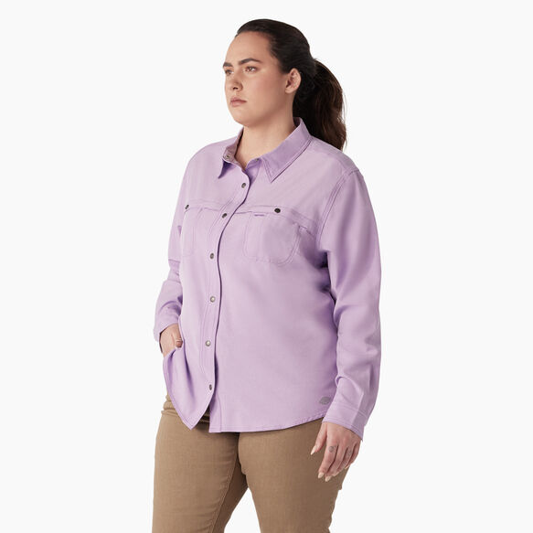 Women&#39;s Plus Cooling Roll-Tab Work Shirt - Purple Rose &#40;URD&#41;