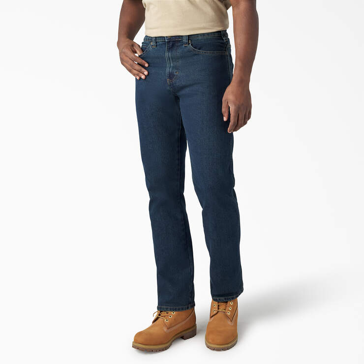 FLEX Regular Fit 5-Pocket Jeans - Dark Denim Wash (DWI) image number 3