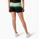 Women&#39;s Ombre Knit Shorts, 3&quot; - Apple Mint/Black Dip Dye &#40;AMD&#41;