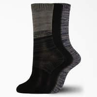Women's Soft Marl Crew Socks, Size 6-9, 3-Pack - Gray/Black (GRB)