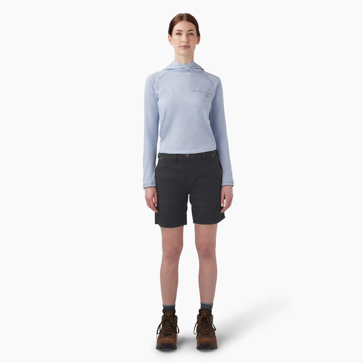 Women’s Duck Carpenter Shorts, 7" - Rinsed Black (RBK) image number 5