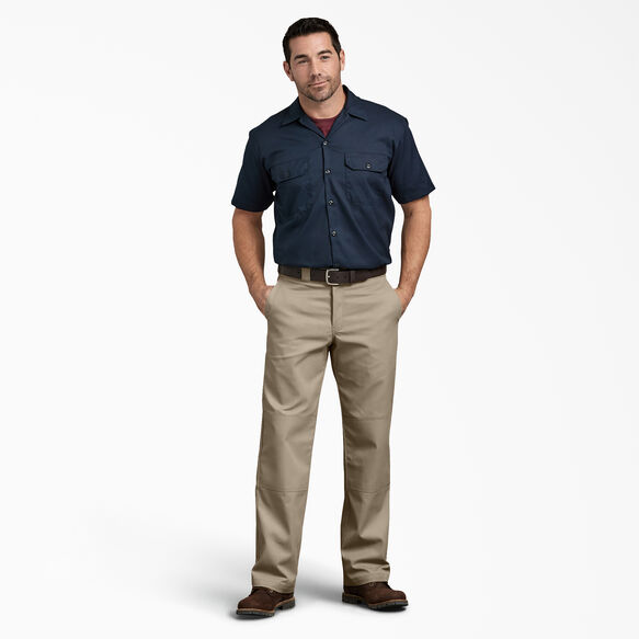 Relaxed Fit Double Knee Work Pants - Desert Sand &#40;DS&#41;