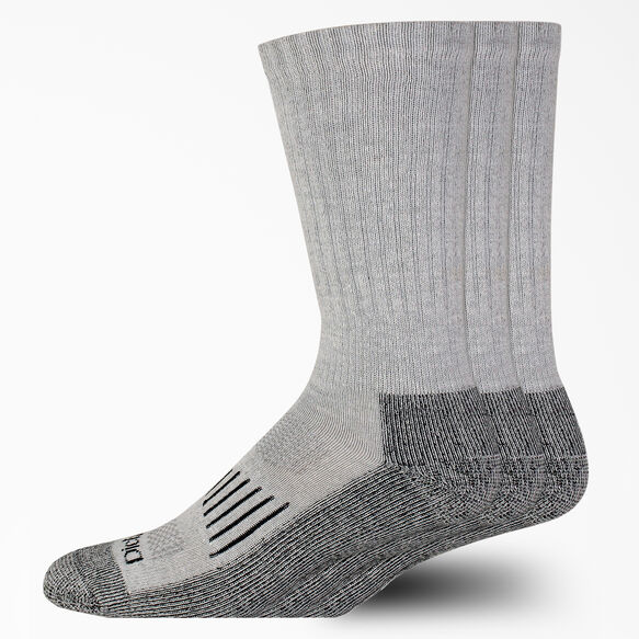 Heavyweight Crew Socks, 3-Pack - Gray (GY)