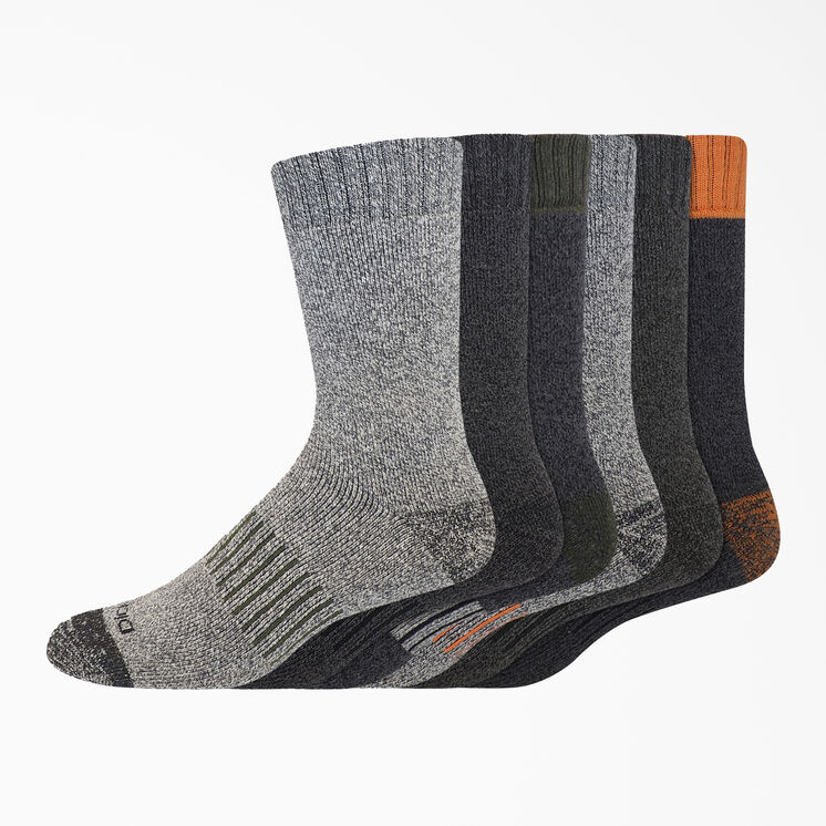 The Trekker Crew Socks, Size 6-12, 6-Pack - Gray Combo &#40;QZ&#41;