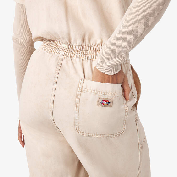 Women’s Newington Duck Canvas Coveralls - Sandstone Overdyed Acid Wash (AWA) image number 7