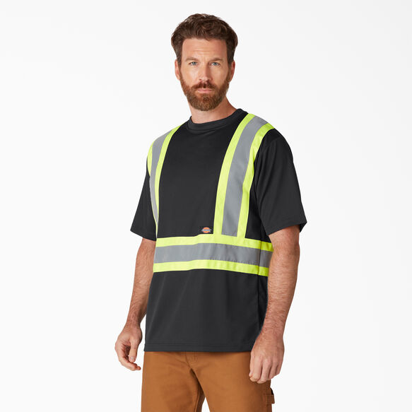 Hi Vis Safety Short Sleeve T-Shirt - Black &#40;BK&#41;