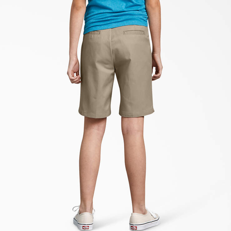 Girls' FlexWaist® Slim Fit Flat Front Shorts (Plus), 10.5 - 16.5 - Desert Sand (DS) image number 2