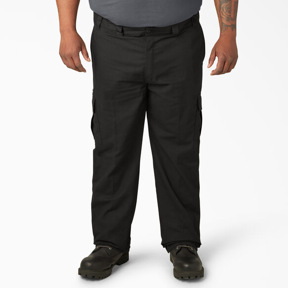 FLEX Regular Fit Straight Leg Cargo Pants - Black &#40;BK&#41;