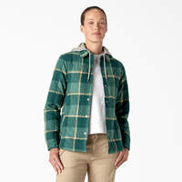 Women’s Flannel Hooded Shirt Jacket - Mallard Campside Plaid (A2V)
