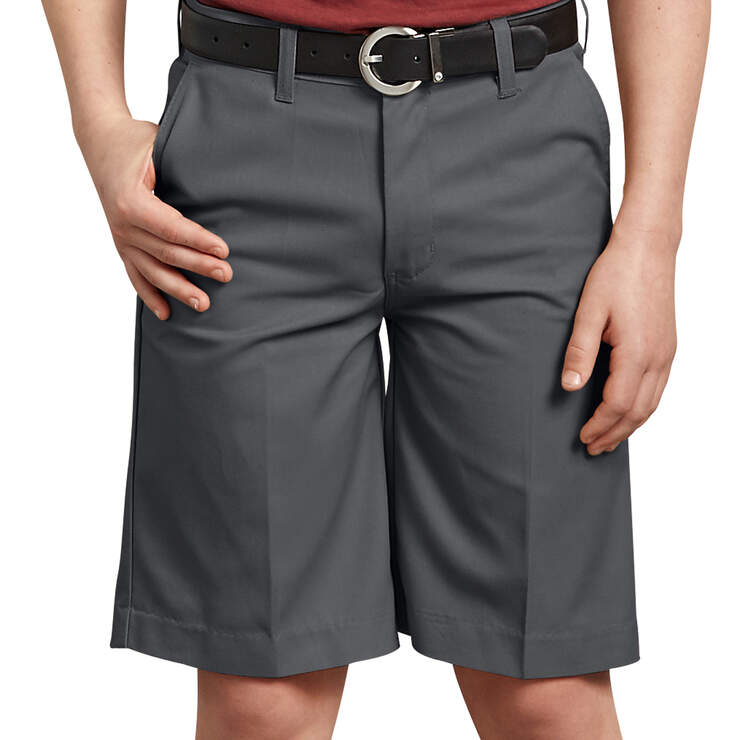 Boys' FlexWaist® Flat Front Shorts, 4-7 - Charcoal Gray (CH) image number 1