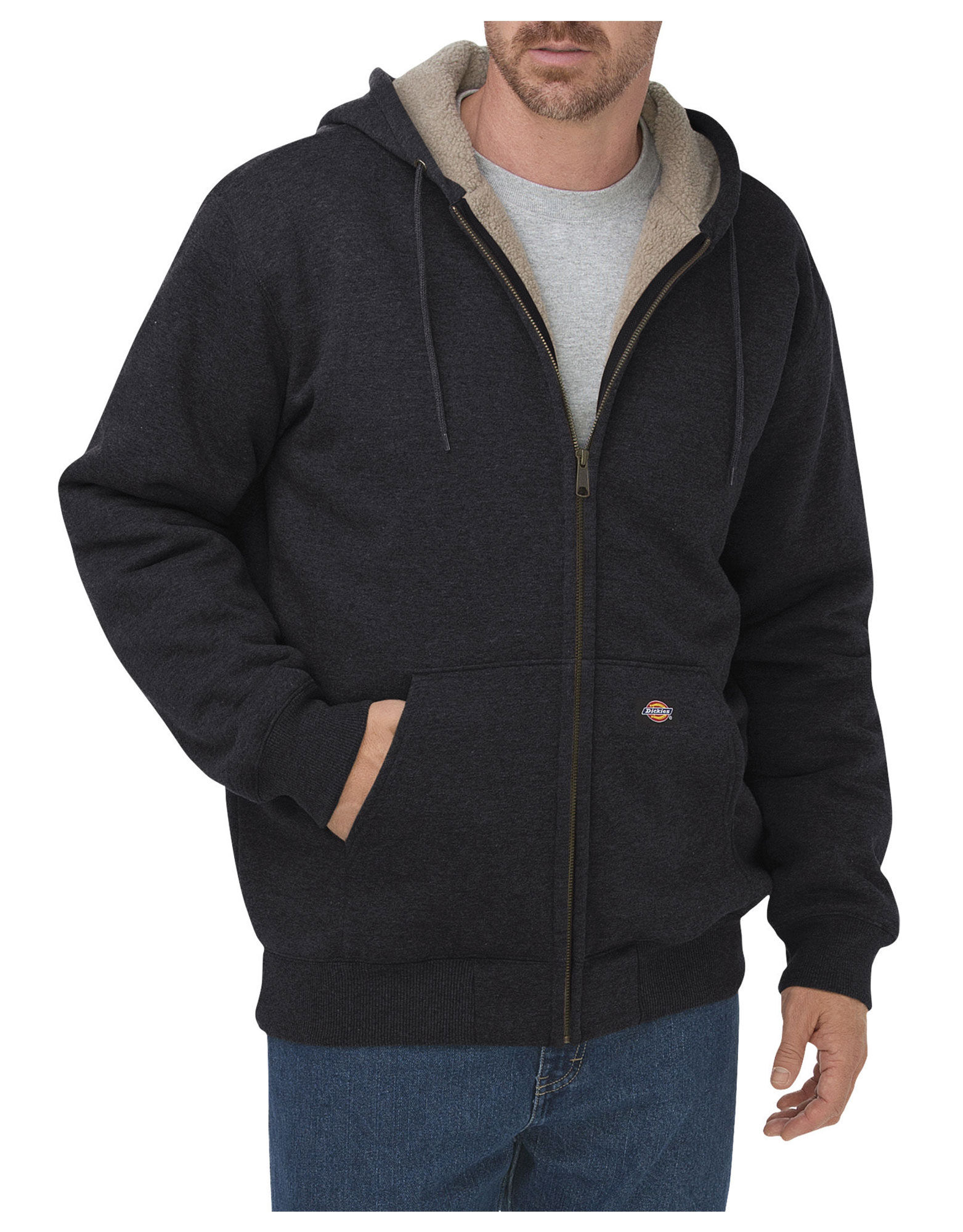 full zip hoodie over face plain
