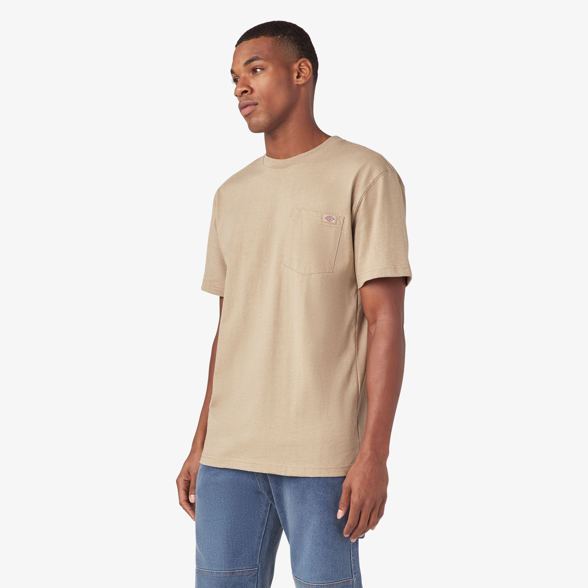 Heavyweight Heathered Short Sleeve Pocket T Shirt